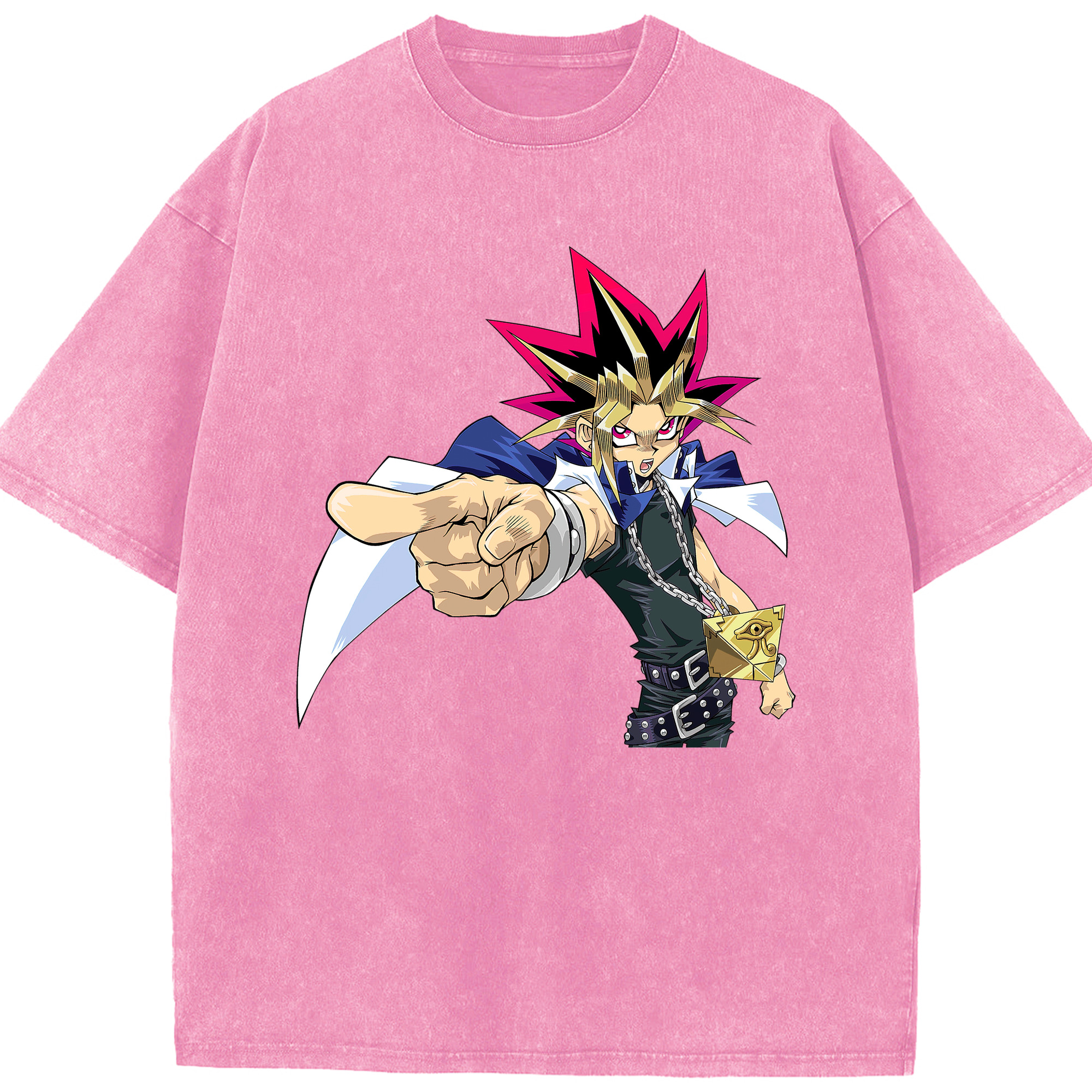 （画像用） 遊☆戯☆王 Yu-Gi-Oh! 綿100% ヴィンテージ風 半袖Tシャツ（フロントプリント）